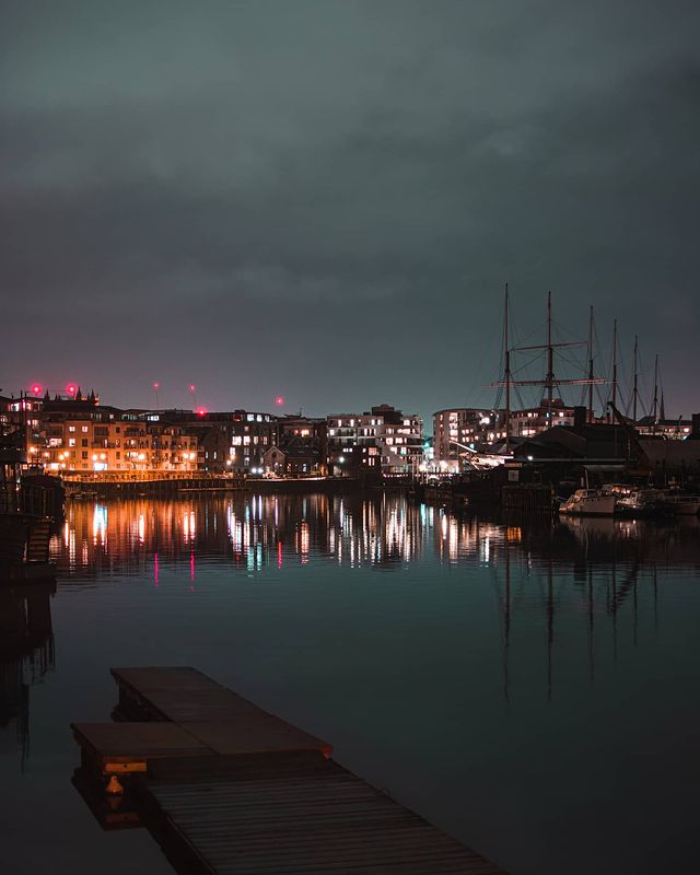 Bristol Harbourside at night